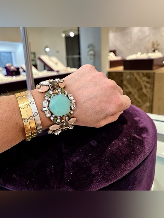 J. Crew Jewelry - NWT Vintage RARE luxury J. Crew Art Deco Inspired Crystal Statement Bracelet